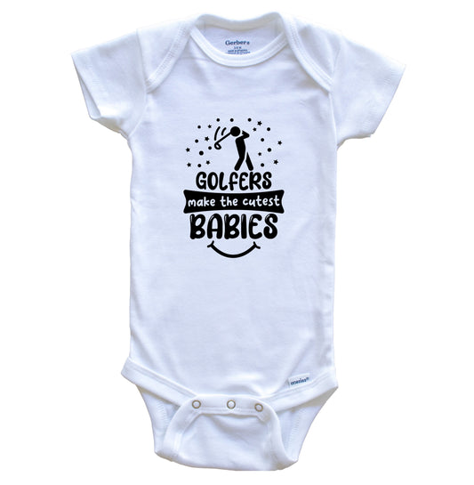 Golfers Make The Cutest Babies Funny Golf One Piece Baby Bodysuit