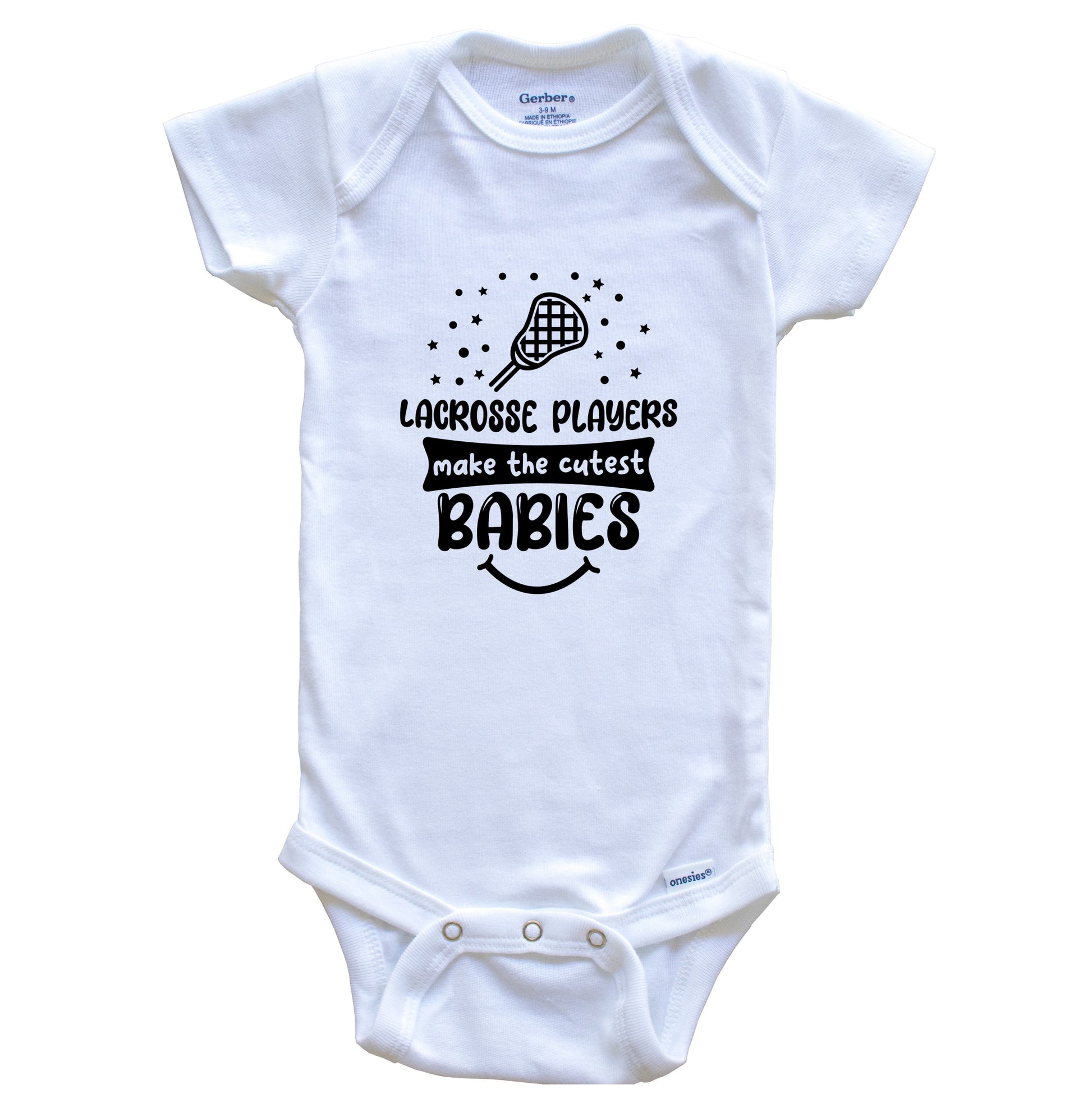 Lacrosse Players Make The Cutest Babies Funny Lacrosse One Piece Baby Bodysuit