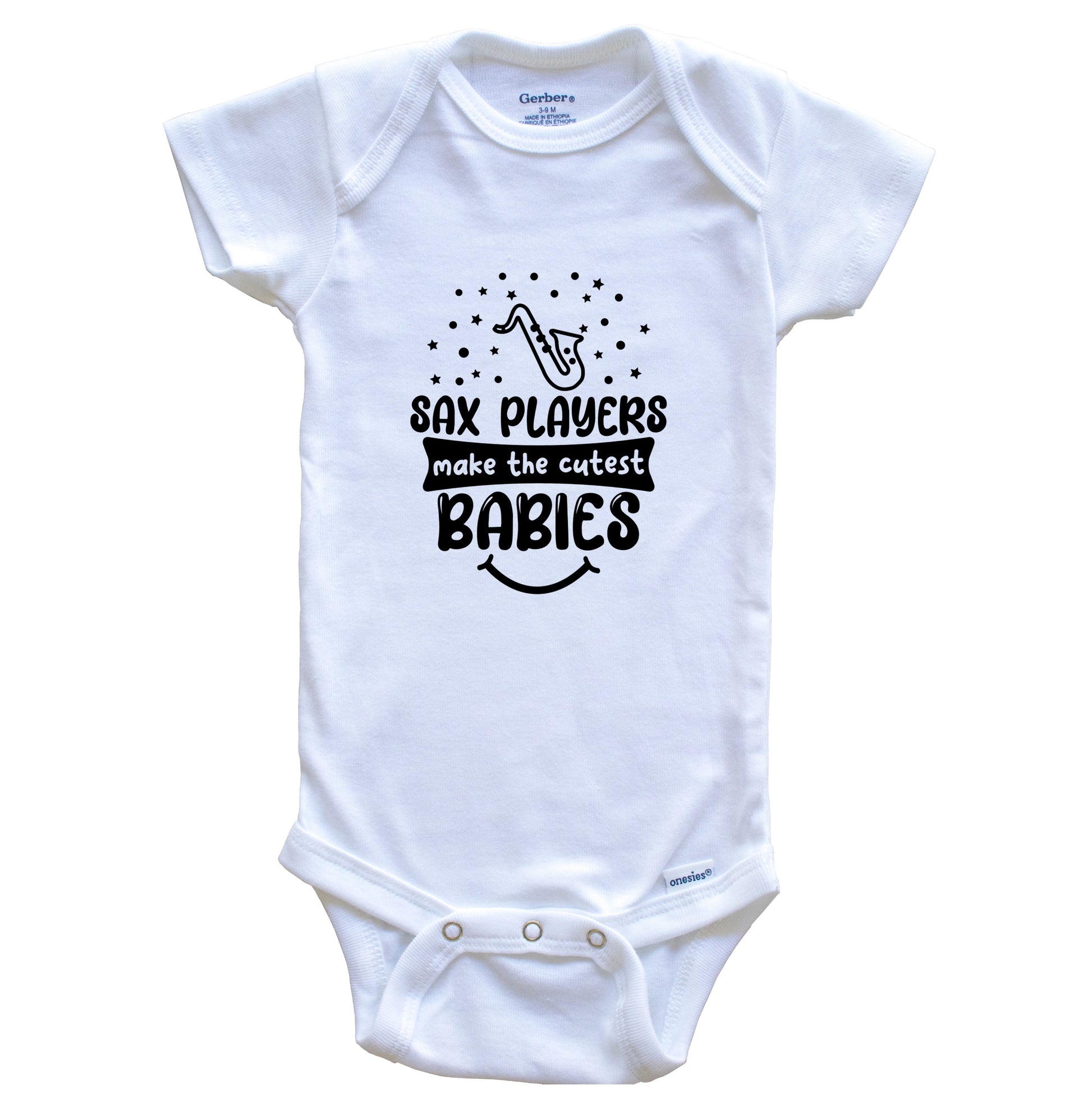 Sax Players Make The Cutest Babies Funny Saxophone One Piece Baby Bodysuit