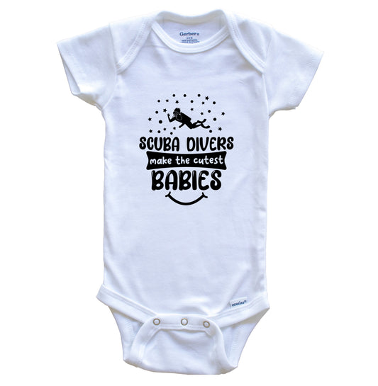 Scuba Divers Make The Cutest Babies Funny Scuba Diving One Piece Baby Bodysuit