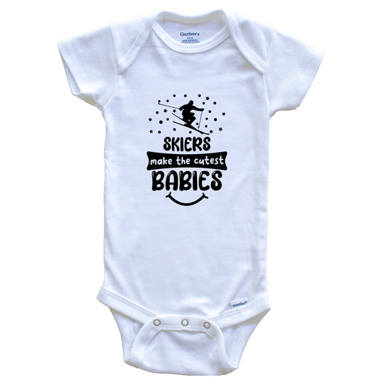 Skiers Make The Cutest Babies Funny Skiing One Piece Baby Bodysuit