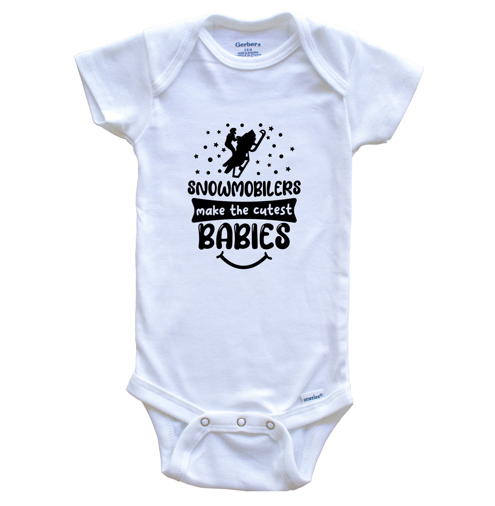 Snowmobilers Make The Cutest Babies Funny Snowmobile One Piece Baby Bodysuit