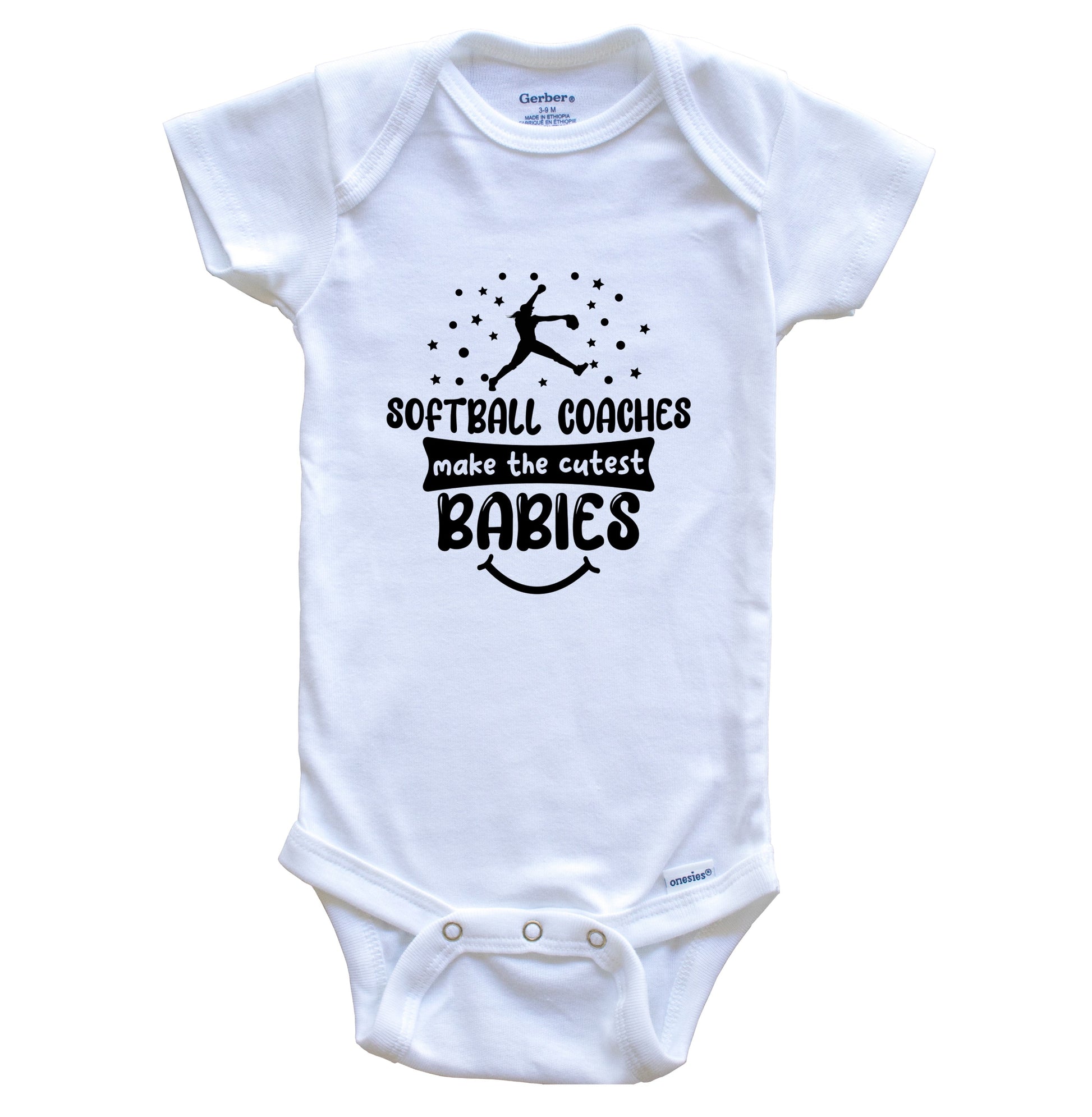 Softball Coaches Make The Cutest Babies Funny Softball Coach One Piece Baby Bodysuit