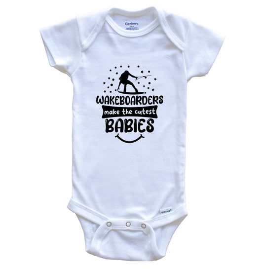 Wakeboarders Make The Cutest Babies Funny Wakeboarding One Piece Baby Bodysuit