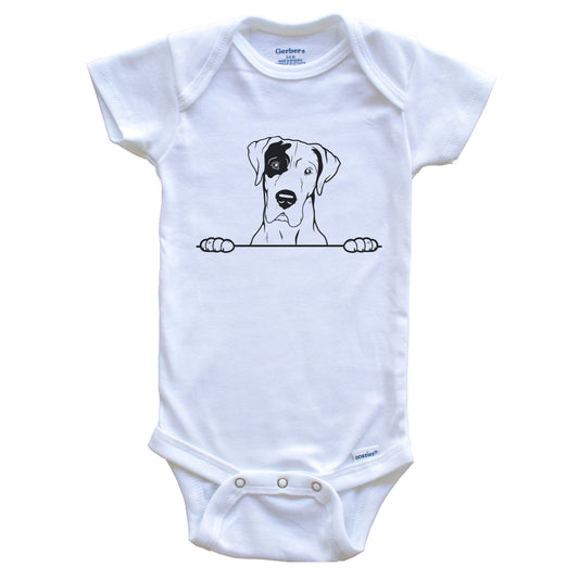 Great Dane Dog Breed Drawing Cute One Piece Baby Bodysuit