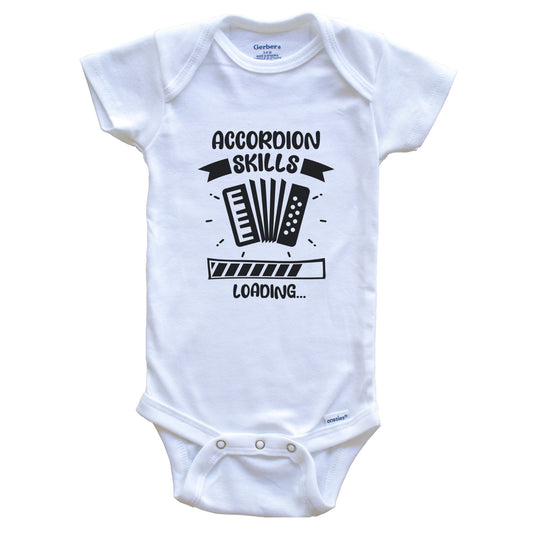 Accordion Skills Loading Funny Accordion Baby Bodysuit