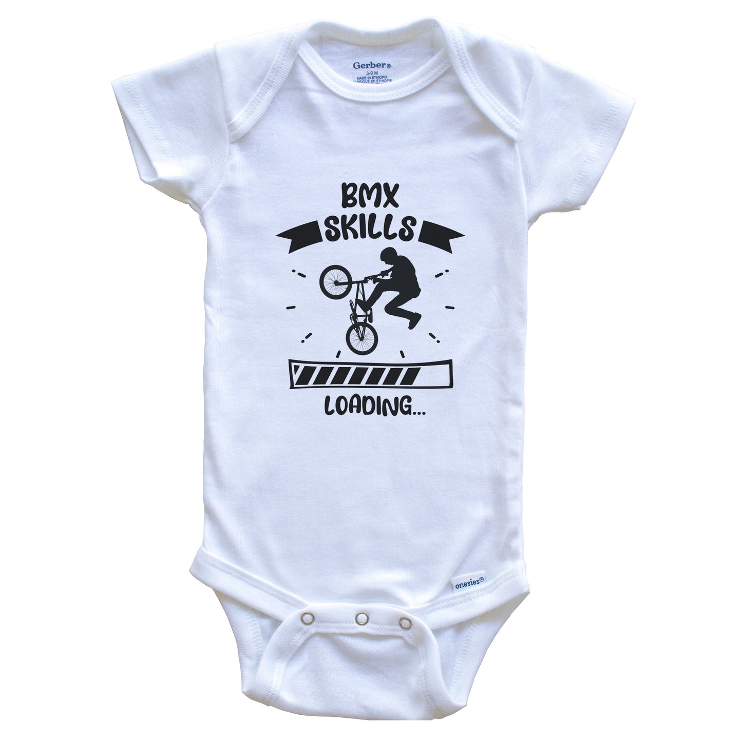 BMX Skills Loading Funny BMX Baby Bodysuit