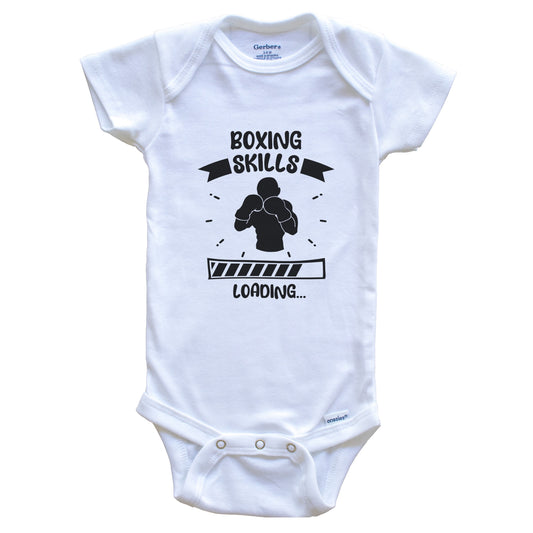 Boxing Skills Loading Funny Boxing Baby Bodysuit