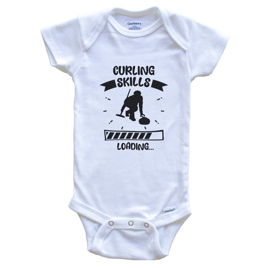 Curling Skills Loading Funny Curling Baby Bodysuit