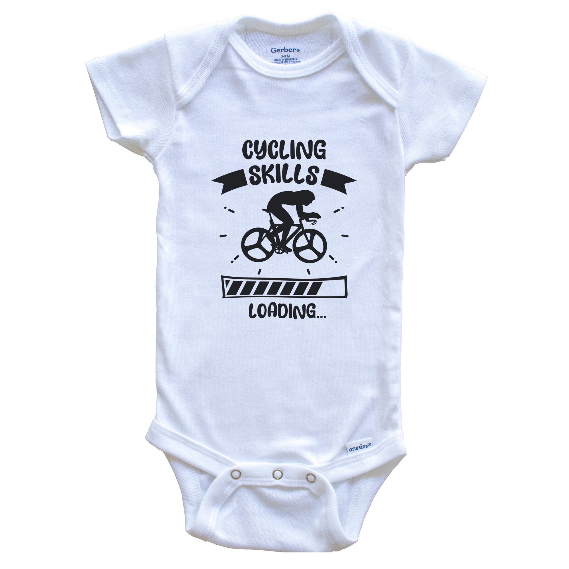 Cycling Skills Loading Funny Cycling Baby Bodysuit