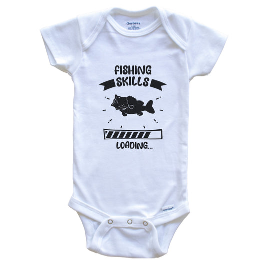 Fishing Skills Loading Funny Fishing Baby Bodysuit