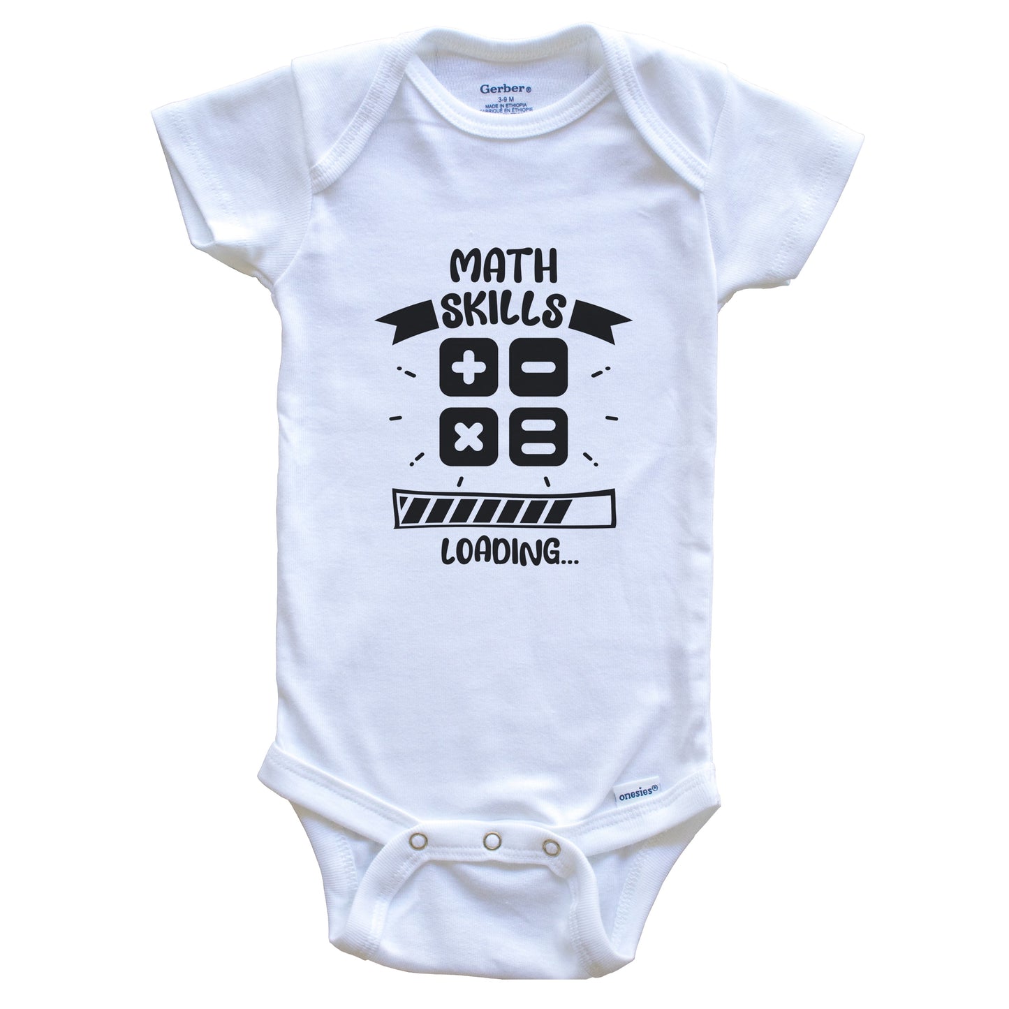 Math Skills Loading Funny Math Baby Bodysuit