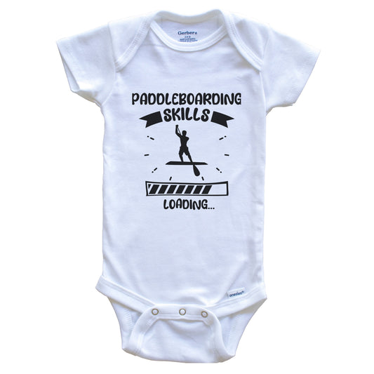 Paddleboarding Skills Loading Funny Paddleboarding Baby Bodysuit