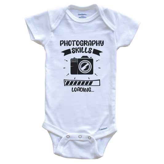 Photography Skills Loading Funny Photography Baby Bodysuit