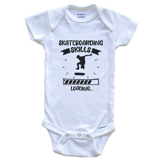 Skateboarding Skills Loading Funny Skateboarding Baby Bodysuit