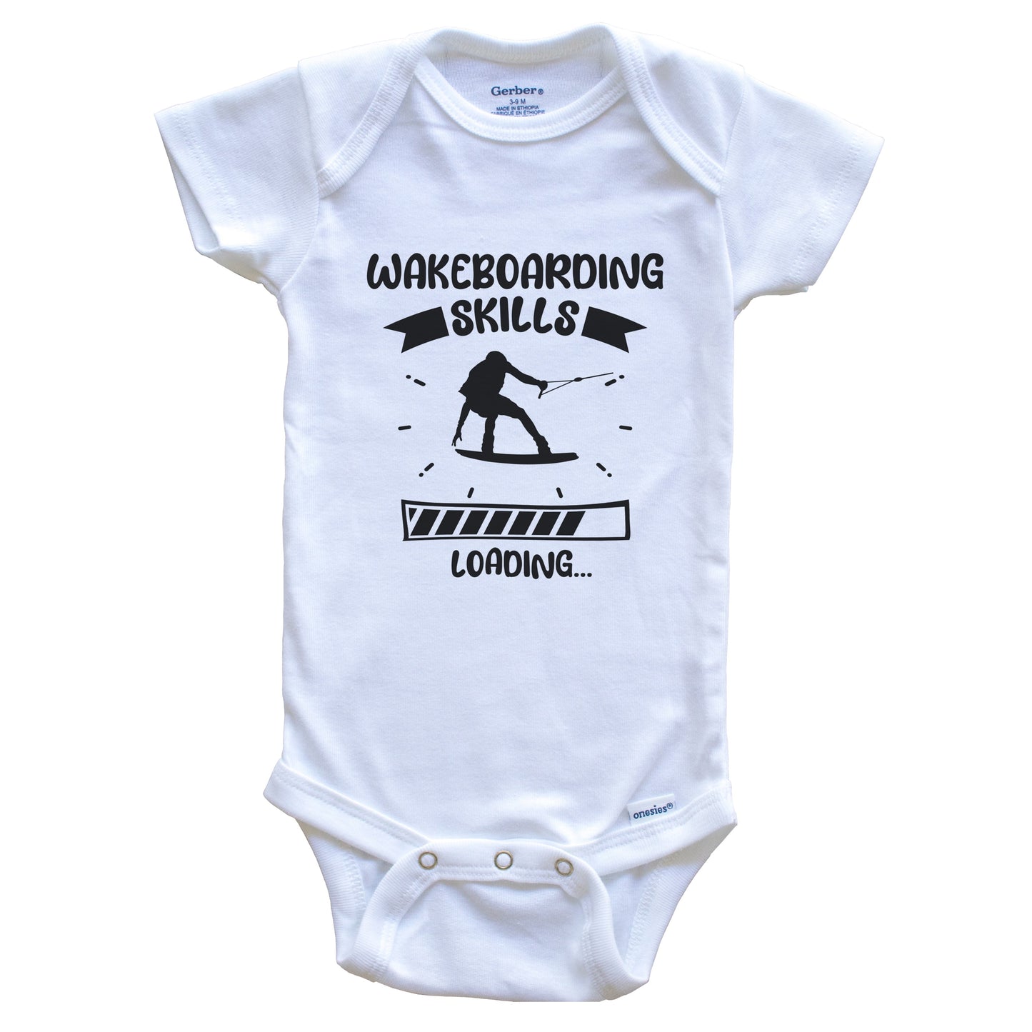 Wakeboarding Skills Loading Funny Wakeboarding Baby Bodysuit