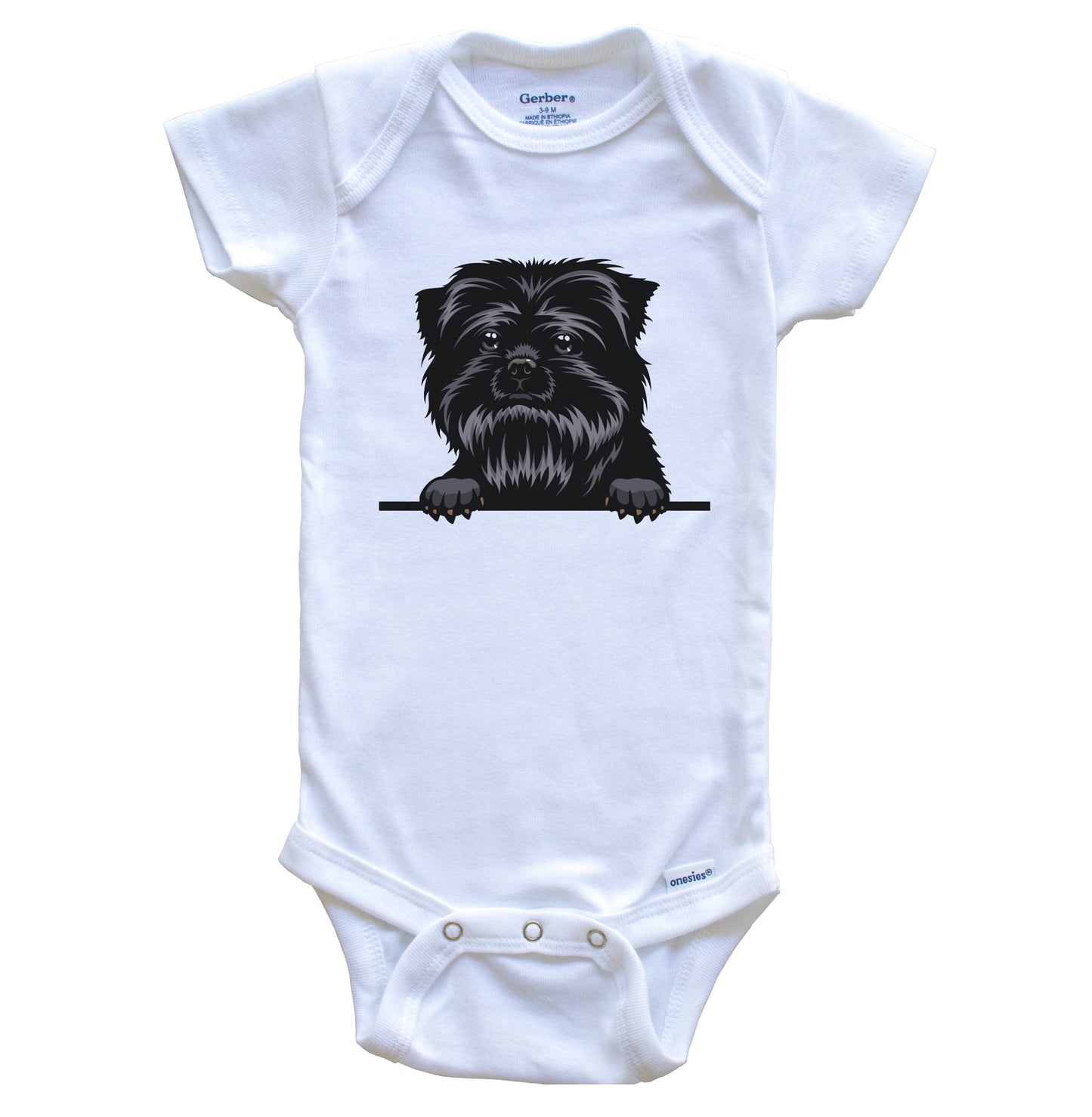 Affenpinscher Dog Breed Cute One Piece Baby Bodysuit