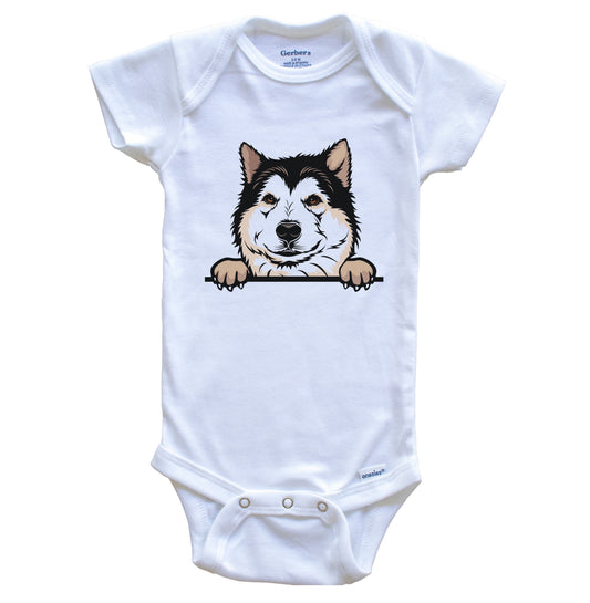 Alaskan Malamute Dog Breed Cute One Piece Baby Bodysuit