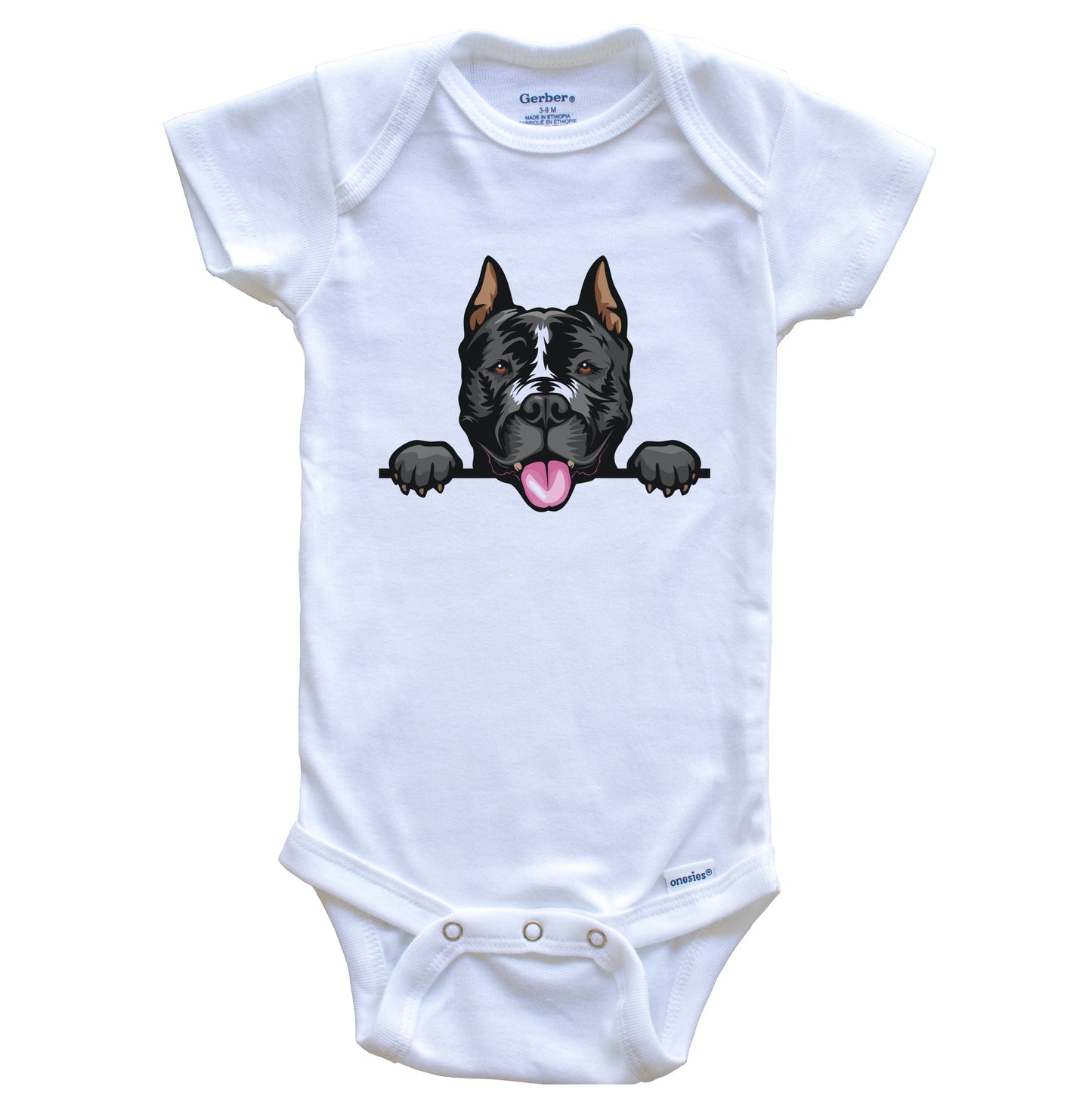 American Staffordshire Terrier Dog Breed Cute One Piece Baby Bodysuit
