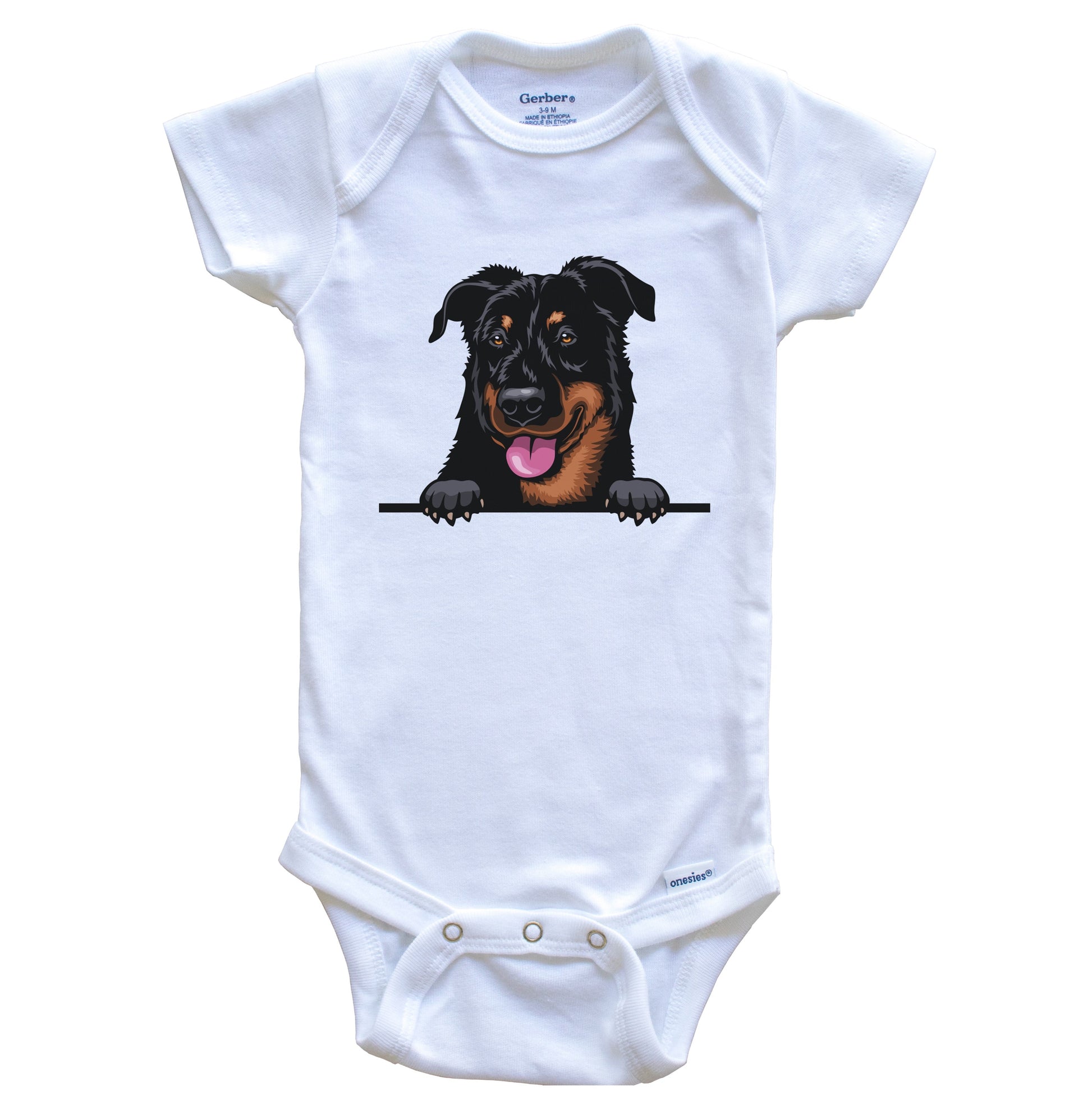 Beauceron Dog Breed Cute One Piece Baby Bodysuit