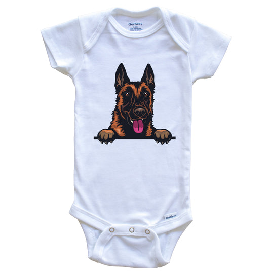 Belgian Malinois Dog Breed Cute One Piece Baby Bodysuit v2