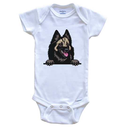 Belgian Tervuren Dog Breed Cute One Piece Baby Bodysuit