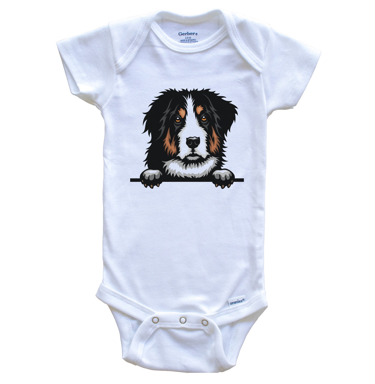 Bernese Mountain Dog Dog Breed Cute One Piece Baby Bodysuit
