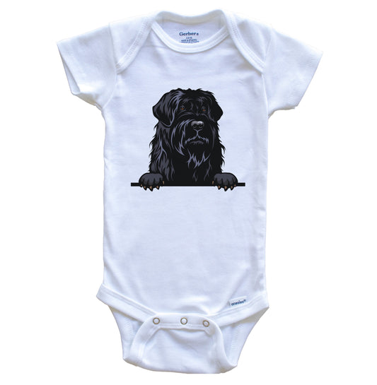 Black Russian Terrier Dog Breed Cute One Piece Baby Bodysuit