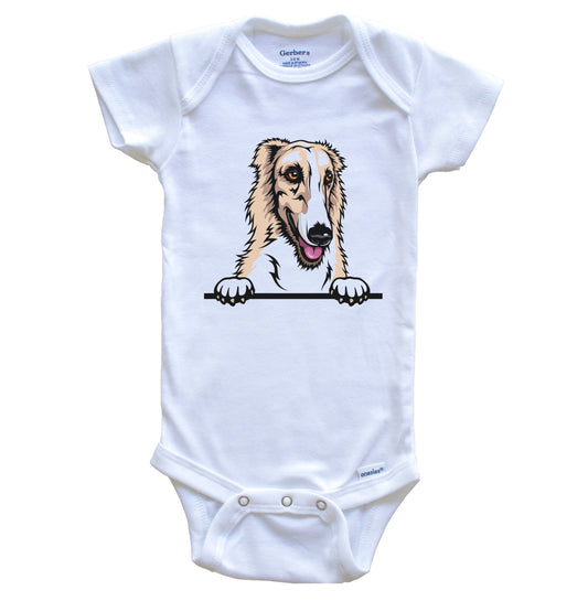 Borzoi Dog Breed Cute One Piece Baby Bodysuit