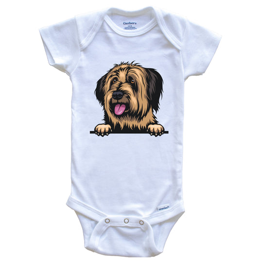 Briard Dog Breed Cute One Piece Baby Bodysuit