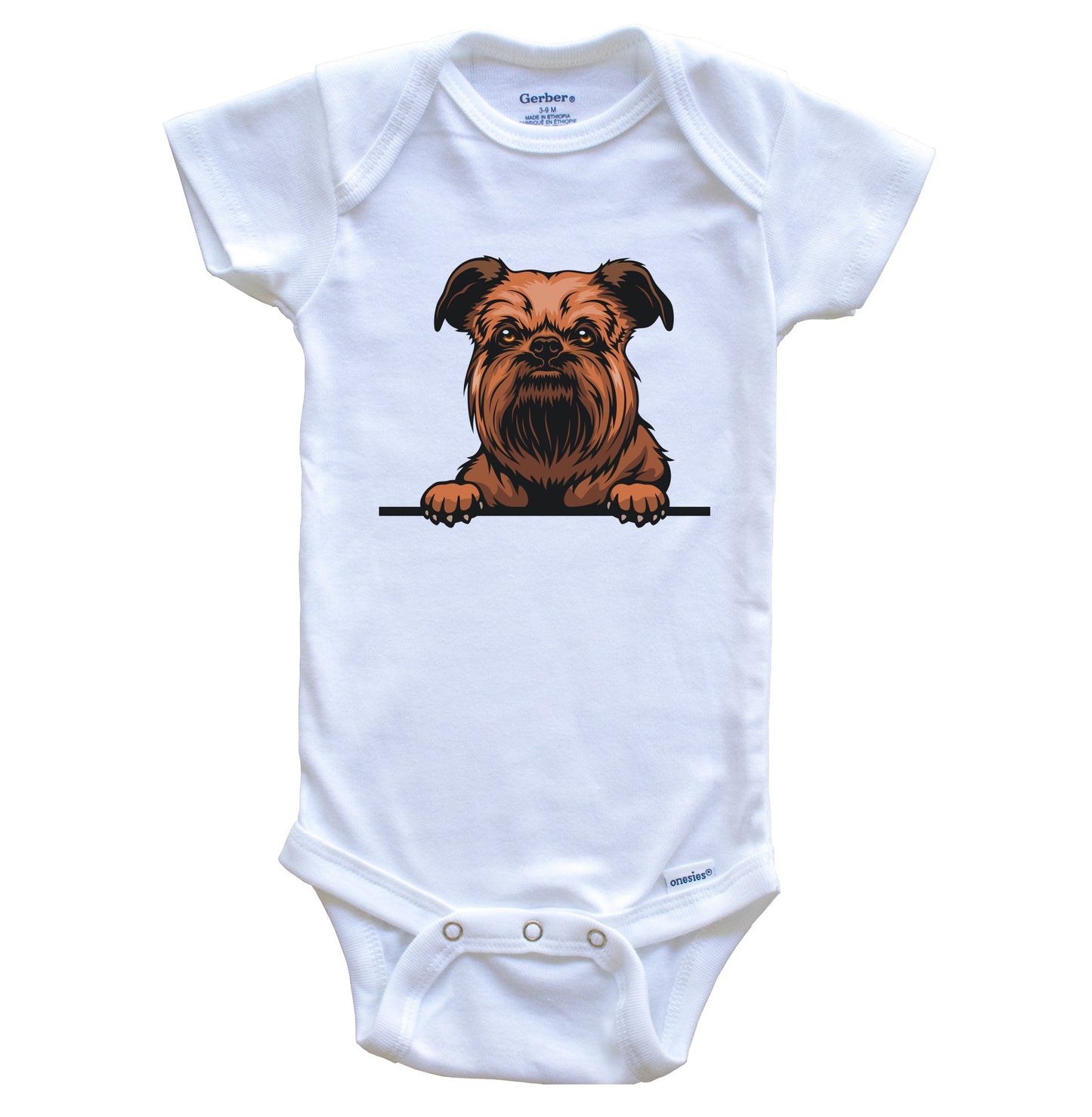 Brussels Griffon Dog Breed Cute One Piece Baby Bodysuit