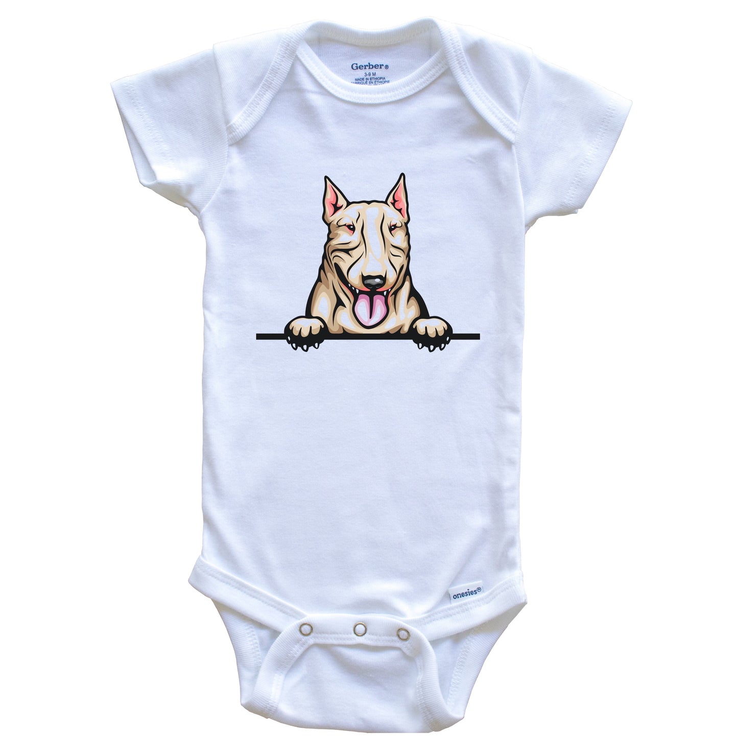 Bull Terrier Dog Breed Cute One Piece Baby Bodysuit