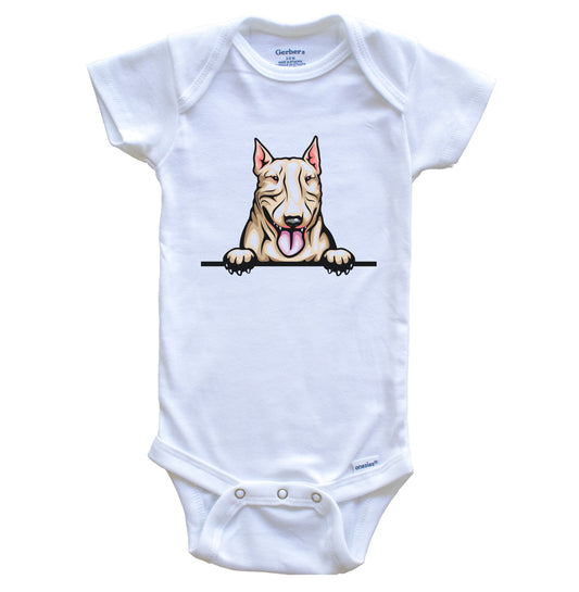 Bull Terrier Dog Breed Cute One Piece Baby Bodysuit