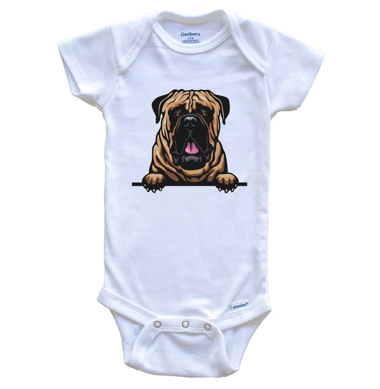 Bullmastiff Dog Breed Cute One Piece Baby Bodysuit