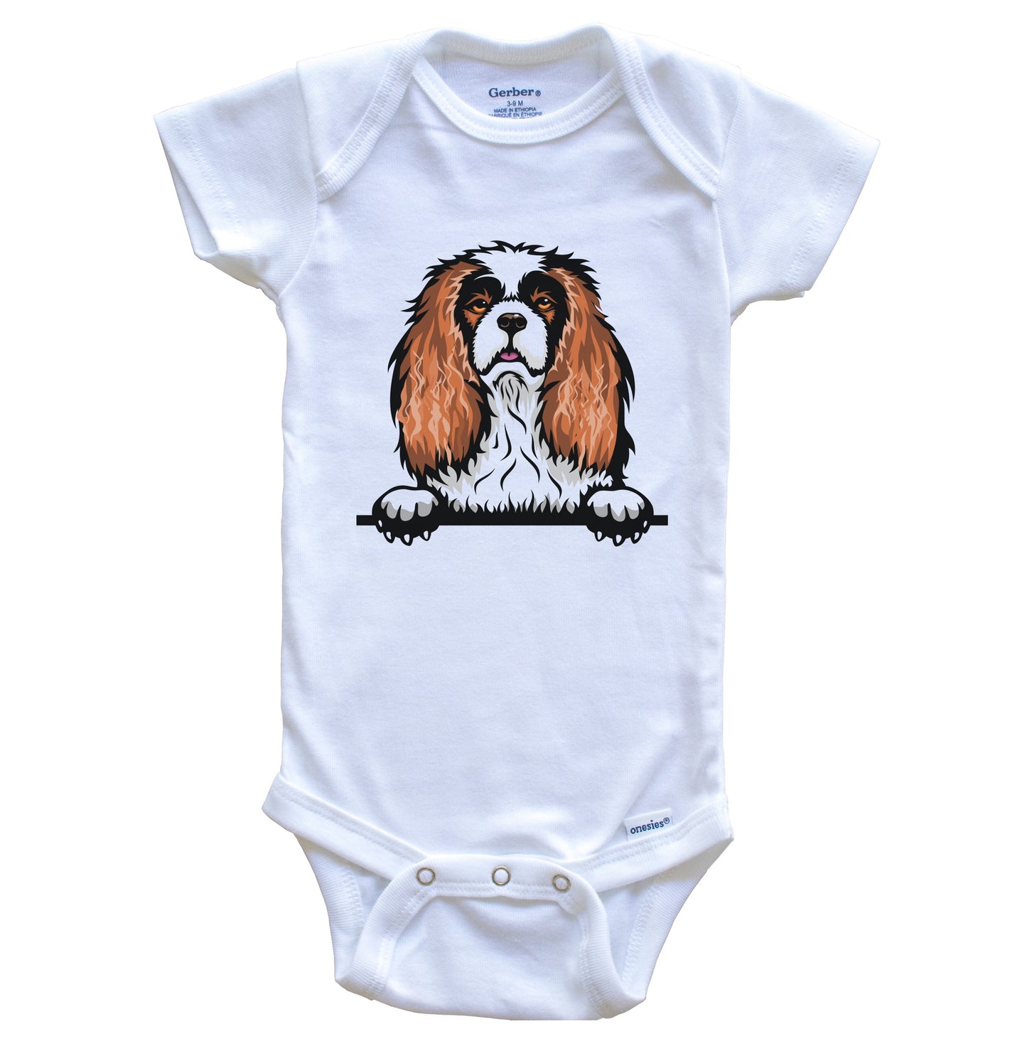 Cavalier King Charles Spaniel Dog Breed Cute One Piece Baby Bodysuit
