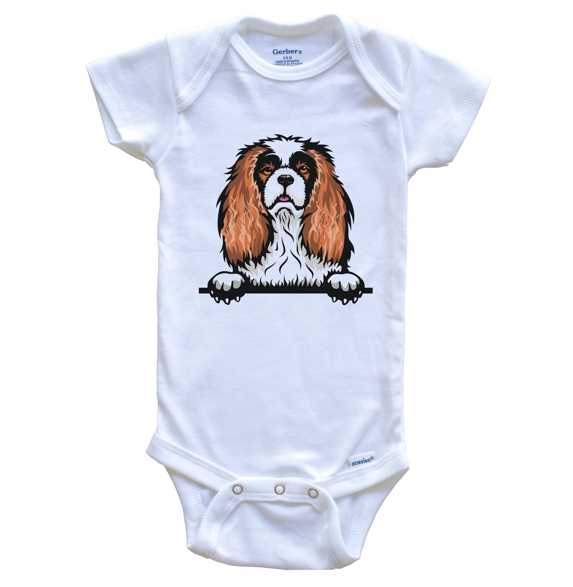 Cavalier King Charles Spaniel Dog Breed Cute One Piece Baby Bodysuit