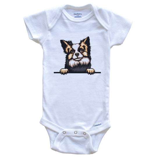 Long Haired Chihuahua Dog Breed Cute One Piece Baby Bodysuit v2