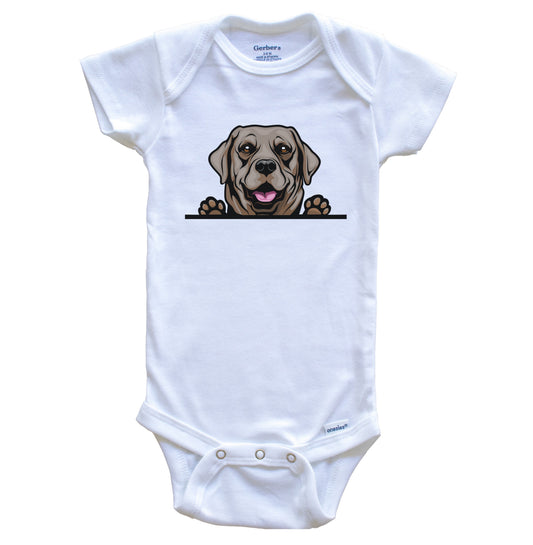 Chocolate Lab Dog Breed Cute One Piece Baby Bodysuit