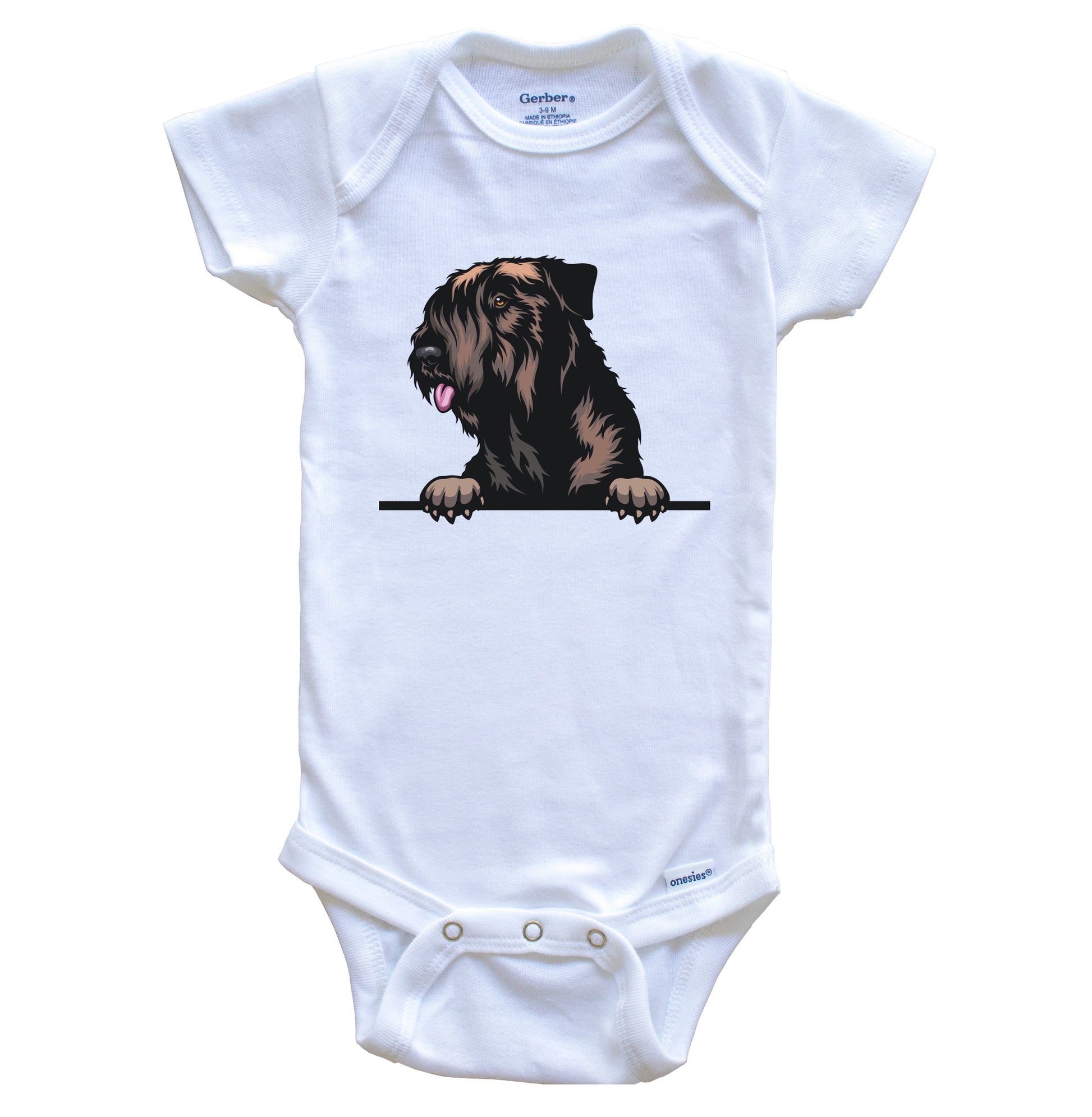 Czech Terrier Dog Breed Cute One Piece Baby Bodysuit