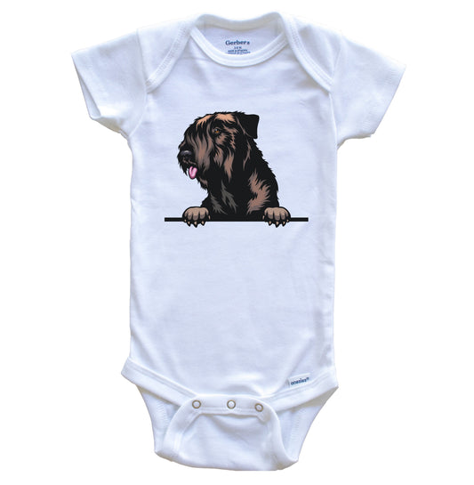 Czech Terrier Dog Breed Cute One Piece Baby Bodysuit