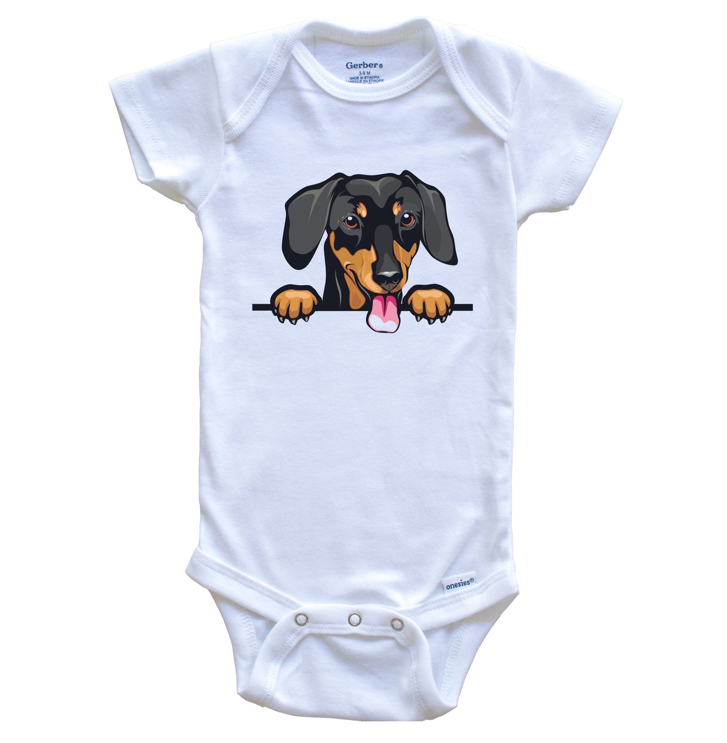 Dachshund Dog Breed Cute One Piece Baby Bodysuit v2