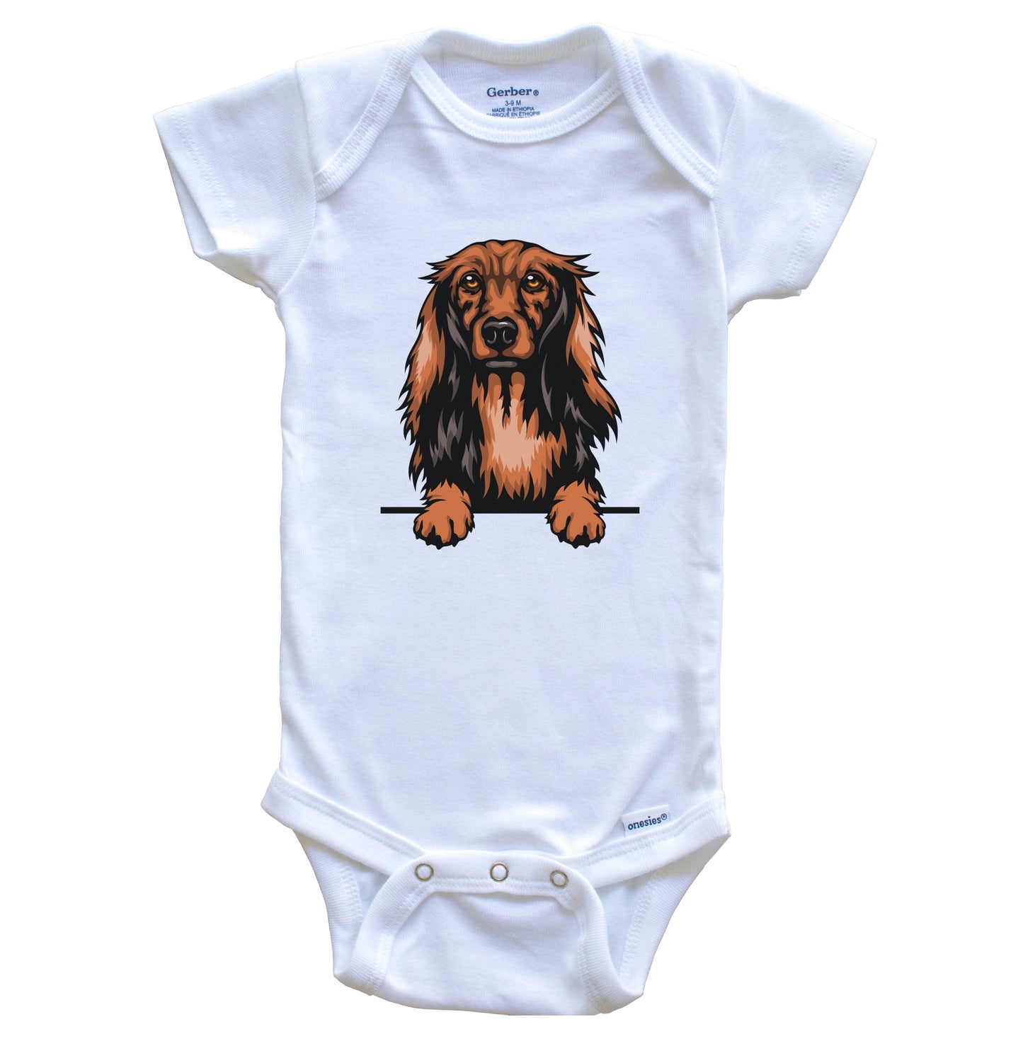 Dachshund Dog Breed Cute One Piece Baby Bodysuit v5