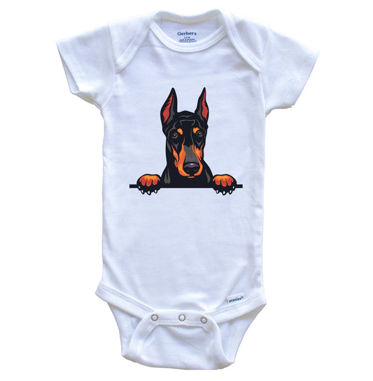 Doberman Dog Breed Cute One Piece Baby Bodysuit