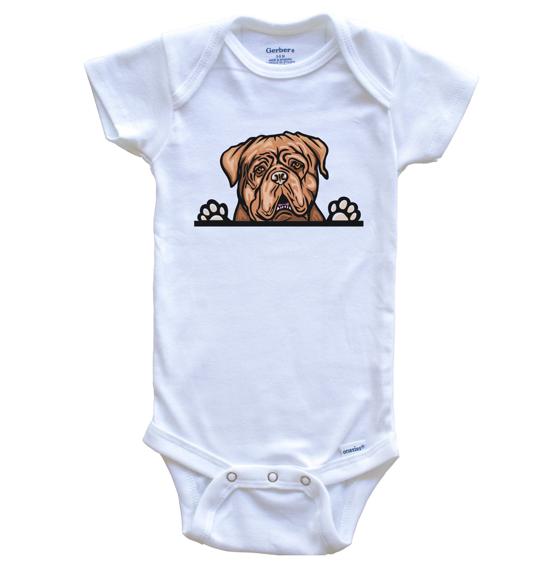 Dogue de Bordeaux Dog Breed Cute One Piece Baby Bodysuit
