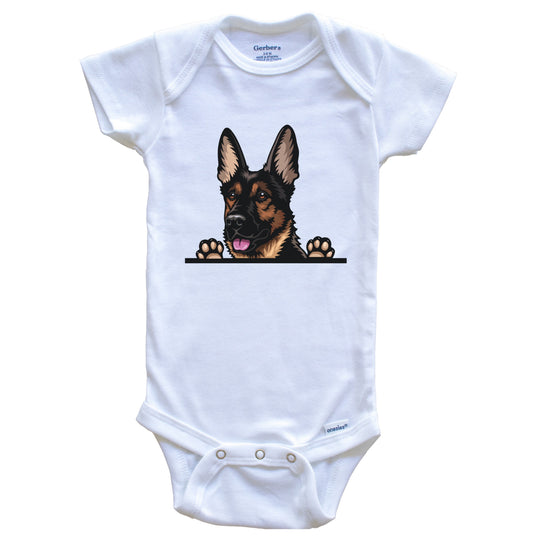 East European Shepherd Dog Breed Cute One Piece Baby Bodysuit