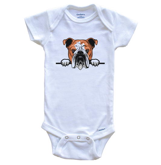 English Bulldog Dog Breed Cute One Piece Baby Bodysuit