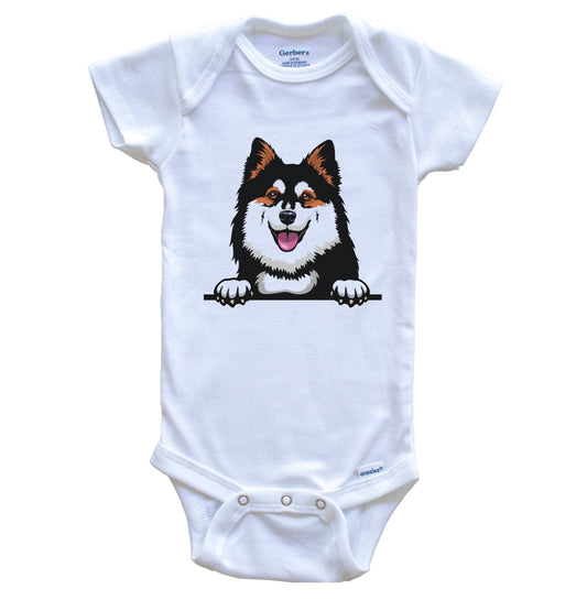 Finnish Lapphund Dog Breed Cute One Piece Baby Bodysuit