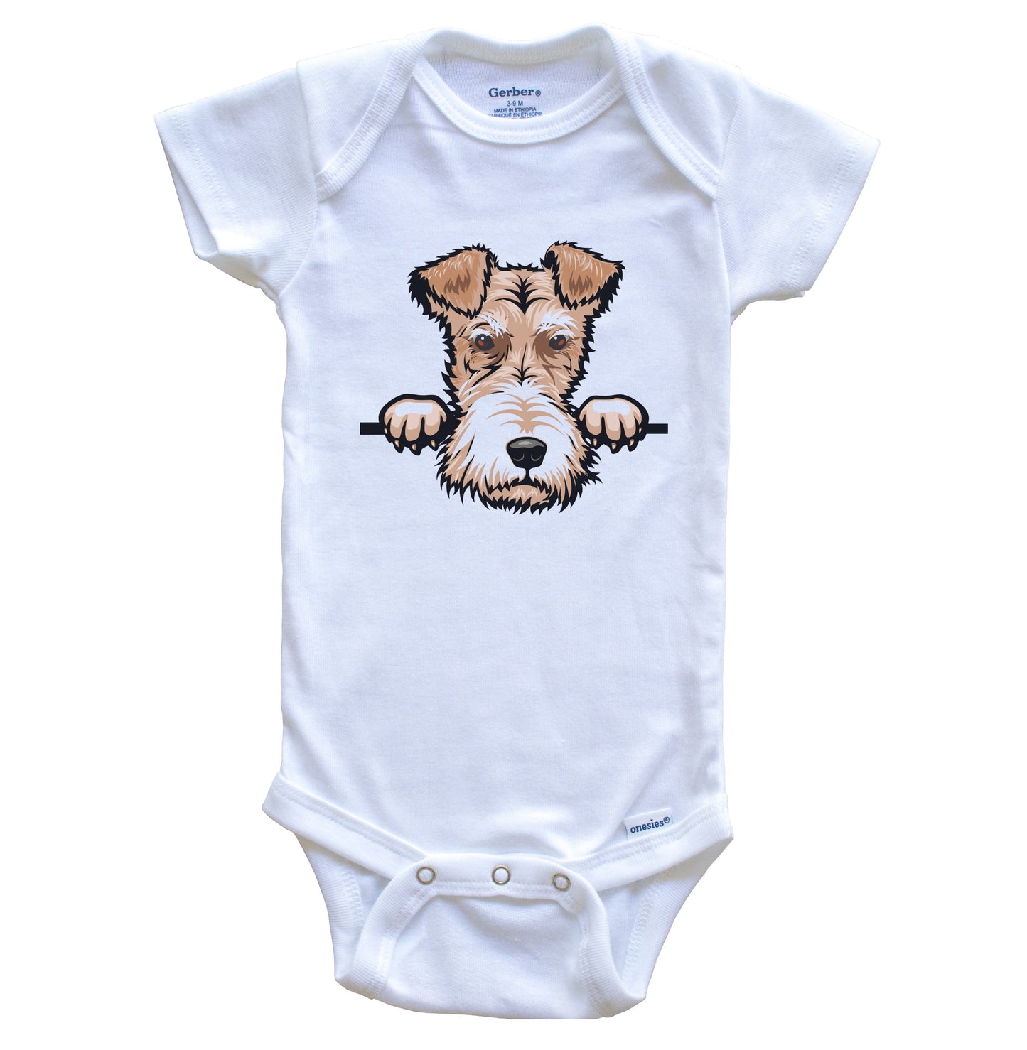 Fox Terrier Dog Breed Cute One Piece Baby Bodysuit v2