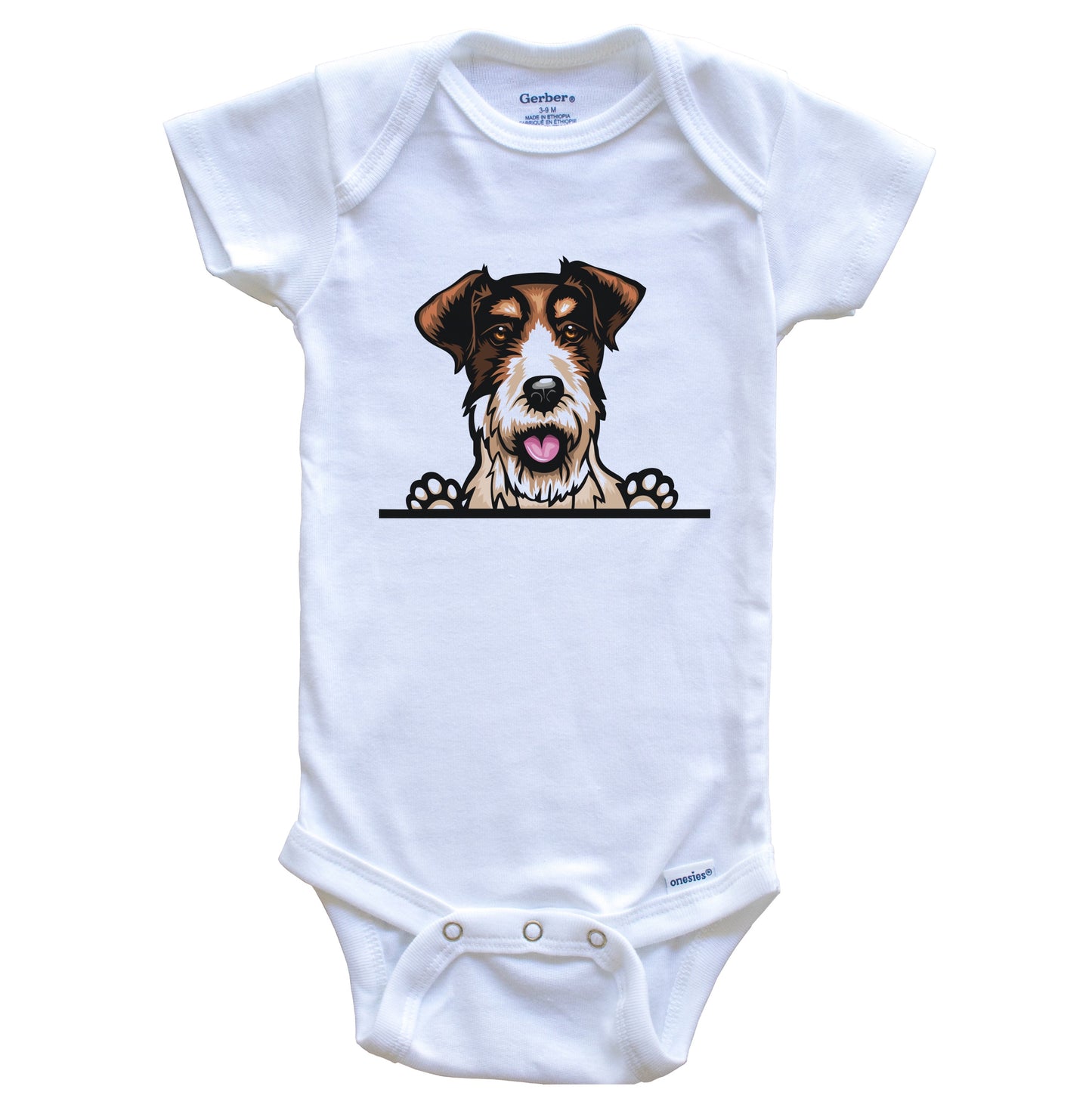 Fox Terrier Dog Breed Cute One Piece Baby Bodysuit v3