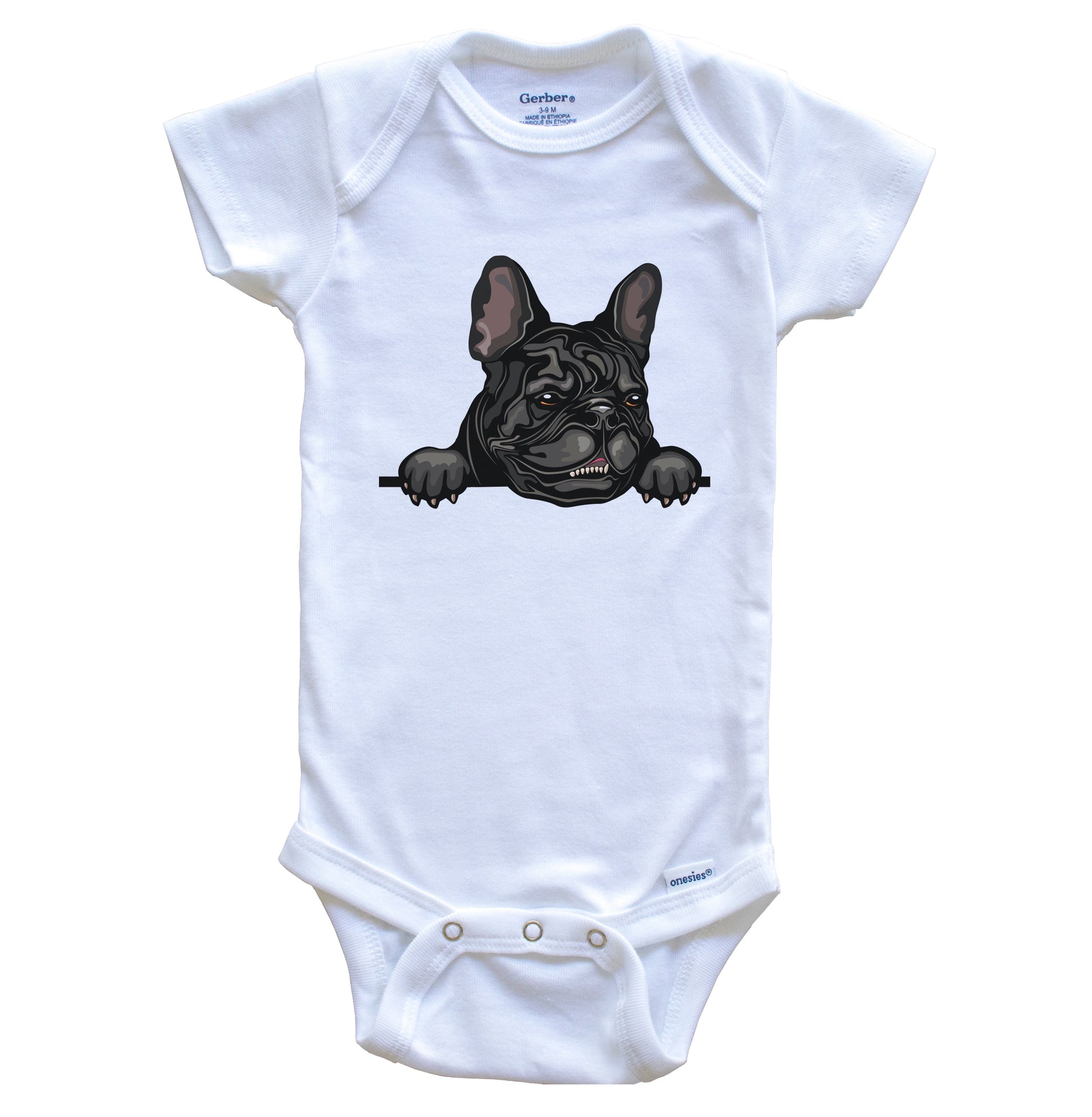 French Bulldog Dog Breed Cute One Piece Baby Bodysuit v2